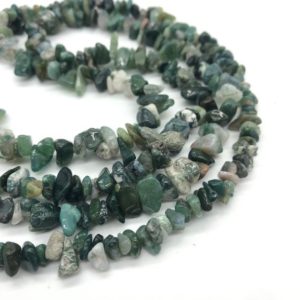 Shop Moss Agate Chip & Nugget Beads! Natural Moss Agate Chip Beads, Moss Agate Nuggets Beads, Gemstone Chips Beads for Crystal Tree, Chip Bracelets Making | Natural genuine chip Moss Agate beads for beading and jewelry making.  #jewelry #beads #beadedjewelry #diyjewelry #jewelrymaking #beadstore #beading #affiliate #ad