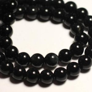 Shop Obsidian Bead Shapes! 5pc – Perles de Pierre – Obsidienne Noire et Arc en Ciel Boules 10mm – 4558550038869 | Natural genuine other-shape Obsidian beads for beading and jewelry making.  #jewelry #beads #beadedjewelry #diyjewelry #jewelrymaking #beadstore #beading #affiliate #ad