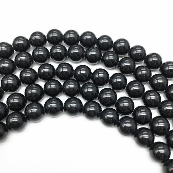 8mm Black Obsidian Beads, Round Gemstone Beads, Wholesale Beads
