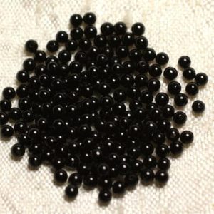 Shop Onyx Bead Shapes! Fil 39cm 190pc env – Perles de Pierre – Onyx noir Boules 2mm | Natural genuine other-shape Onyx beads for beading and jewelry making.  #jewelry #beads #beadedjewelry #diyjewelry #jewelrymaking #beadstore #beading #affiliate #ad