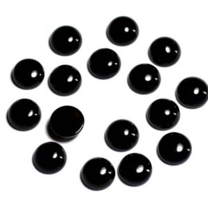 Shop Onyx Round Beads! 1pc – Cabochon Pierre Onyx Noir Rond 10mm – 7427039741927 | Natural genuine round Onyx beads for beading and jewelry making.  #jewelry #beads #beadedjewelry #diyjewelry #jewelrymaking #beadstore #beading #affiliate #ad