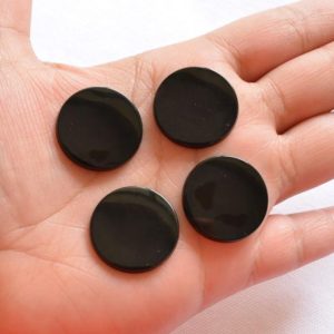 Shop Onyx Shapes! 1 Match Pair, Black Onyx Disc, Round Shape Black Onyx Gemstone, Onyx Disc, Onyx loose Gemstone, 25mm Disc Size #AR8761 | Natural genuine stones & crystals in various shapes & sizes. Buy raw cut, tumbled, or polished gemstones for making jewelry or crystal healing energy vibration raising reiki stones. #crystals #gemstones #crystalhealing #crystalsandgemstones #energyhealing #affiliate #ad