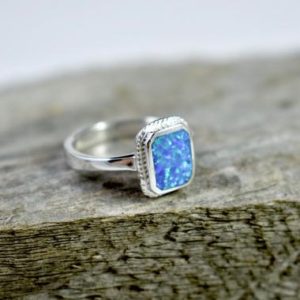 Shop Opal Rings! Precious Gem Opal Ring // Sterling Silver Ring // Statement Ring // Sterling Silver // Village Silversmith | Natural genuine Opal rings, simple unique handcrafted gemstone rings. #rings #jewelry #shopping #gift #handmade #fashion #style #affiliate #ad