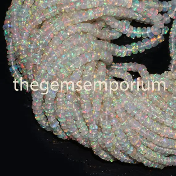 Natural Ethiopian Opal Smooth Rondelle Beads,ethiopian Opal Rondelle Beads,top Quality Opal Beads,opal Plain Beads,ethiopian Opal Beads