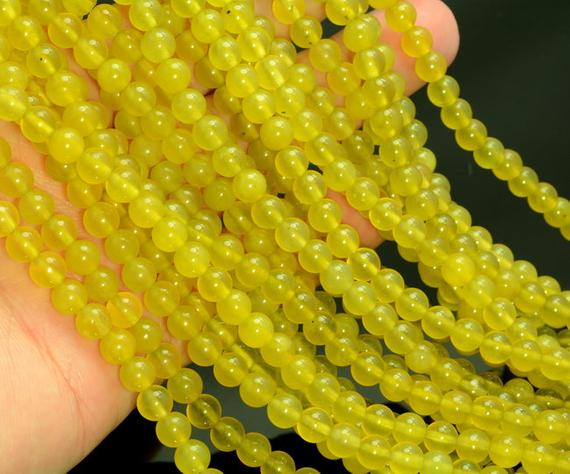 6mm Olive Peridot Gemstone Grade Aaa Yellow Round Loose Beads 15.5 Inch Full Strand (90183568-780)