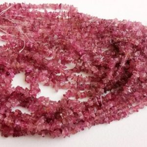 Shop Pink Tourmaline Chip & Nugget Beads! 3-6mm Pink Tourmaline Chips, Pink Tourmaline Beads,  Pink Tourmaline For Necklace, Raw Pink Tourmaline Chips (16IN To 32IN Strand) – DPA4 | Natural genuine chip Pink Tourmaline beads for beading and jewelry making.  #jewelry #beads #beadedjewelry #diyjewelry #jewelrymaking #beadstore #beading #affiliate #ad
