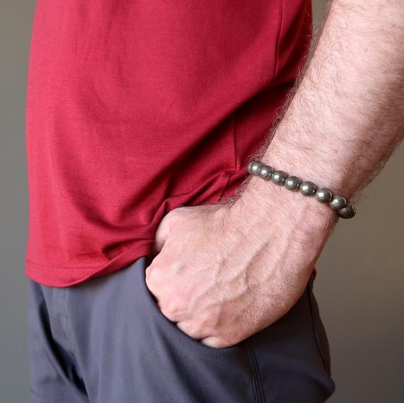 Gold Pyrite Bracelet Wise Soul I'm No Fool Protection Stone