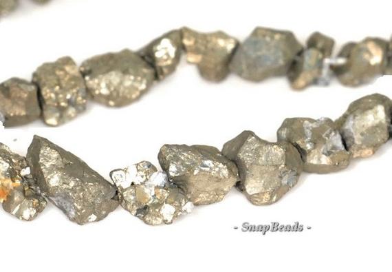 6mm-5mm Palazzo Iron Pyrite Gemstone Pebble Nugget Loose Beads 15.5 Inch Full Strand (90144864-412)