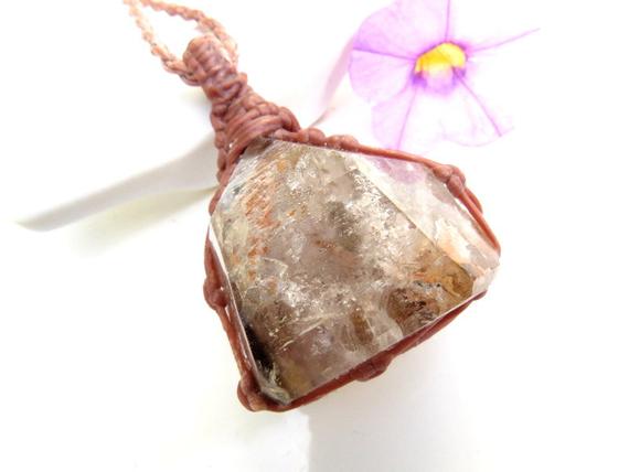 Quartz Crystal Spiritual Healing Necklace, Quartz With Inclusions,  Energy Crystal, Etsy Healing Crystal, Earth Aura Creations