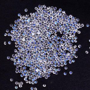 AAA+ White Rainbow Moonstone 1mm, 2mm, 3mm Round Cut Stone | Natural Blue Flash SemiPrecious Rare Gemstone Faceted Loose Moonstone Cut Stone | Natural genuine faceted Rainbow Moonstone beads for beading and jewelry making.  #jewelry #beads #beadedjewelry #diyjewelry #jewelrymaking #beadstore #beading #affiliate #ad