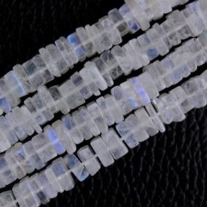 Shop Rainbow Moonstone Bead Shapes! Good Quality 16" Long Natural Rainbow Moonstone Heishi Beads,Smooth Square Beads,Blue Fire Beads,3-4 MM Gemstone Beads,Wholesale Price | Natural genuine other-shape Rainbow Moonstone beads for beading and jewelry making.  #jewelry #beads #beadedjewelry #diyjewelry #jewelrymaking #beadstore #beading #affiliate #ad