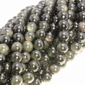 Shop Rainbow Obsidian Beads! Rainbow Obsidian Gemstone Grade A 4mm 6mm 8mm 10mm Round Loose Beads 15 inch Full Strand LOT 1,2,6,12 and 50 (90183347-400) | Natural genuine round Rainbow Obsidian beads for beading and jewelry making.  #jewelry #beads #beadedjewelry #diyjewelry #jewelrymaking #beadstore #beading #affiliate #ad