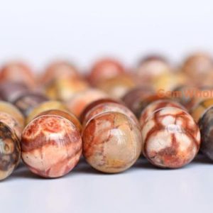 15.5" Natural Birdseye rhyolite 6mm/8mm/12mm round beads, high quality Birds eye rhyolite round beads, Birdseye rhyolite jasper | Natural genuine round Rainforest Jasper beads for beading and jewelry making.  #jewelry #beads #beadedjewelry #diyjewelry #jewelrymaking #beadstore #beading #affiliate #ad