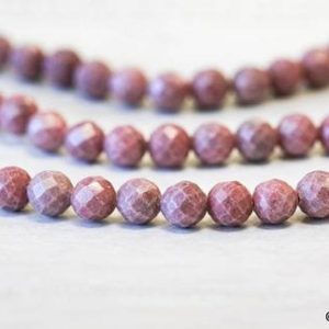 Shop Rhodonite Bracelets! M/ Rhodonite 8mm Faceted Round Beads 15.5" long Grade A-  Pink With Black Pattern Faceted Beads For Bracelet And Jewelry Making | Natural genuine Rhodonite bracelets. Buy crystal jewelry, handmade handcrafted artisan jewelry for women.  Unique handmade gift ideas. #jewelry #beadedbracelets #beadedjewelry #gift #shopping #handmadejewelry #fashion #style #product #bracelets #affiliate #ad