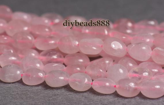 Rose Quartz,15 Inch Full Strand Natural Rose Quartz Chip Bead,nugget Beads,center Drilled Beads,crystal Quartz,crystal Beads,8-10mm