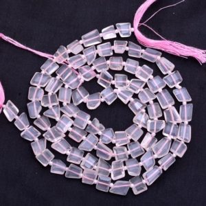 Shop Rose Quartz Chip & Nugget Beads! Natural Rose Quartz Gemstone 9mm-11mm Faceted Nugget Beads | AAA+ Pink Rose Quartz Stepcut Tumbled Semi Precious Gemstone Beads | 13" Strand | Natural genuine chip Rose Quartz beads for beading and jewelry making.  #jewelry #beads #beadedjewelry #diyjewelry #jewelrymaking #beadstore #beading #affiliate #ad