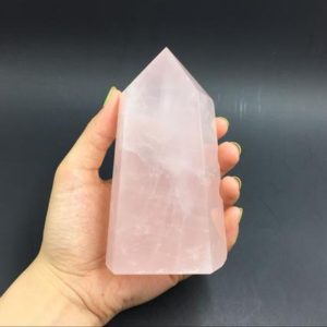 Shop Generator Crystals! 4.9" Large Rose Quartz Crystal Point Pink Crystal Quartz Generator Extra Large Rock Quartz Point Healing Energy Meditation CD-L15 OB | Natural genuine stones & crystals in various shapes & sizes. Buy raw cut, tumbled, or polished gemstones for making jewelry or crystal healing energy vibration raising reiki stones. #crystals #gemstones #crystalhealing #crystalsandgemstones #energyhealing #affiliate #ad