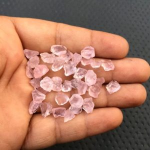 Shop Rose Quartz Stones & Crystals! 50 Pieces Natural Rose Quartz,Size 6-8 MM Pink Quartz Rough Stones,Delicate Rose Quartz Stone,Crystals for Love Pink Quartz Gemstone Rough | Natural genuine stones & crystals in various shapes & sizes. Buy raw cut, tumbled, or polished gemstones for making jewelry or crystal healing energy vibration raising reiki stones. #crystals #gemstones #crystalhealing #crystalsandgemstones #energyhealing #affiliate #ad