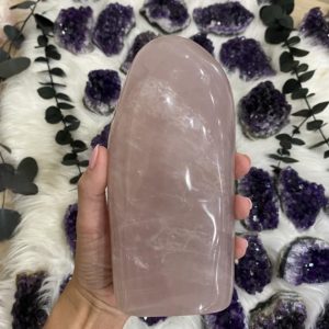 Shop Rose Quartz Shapes! Lavender Rose quartz free form, rose quartz, crystal sphere, gemstone sphere, crystal healing, crystal decor | Natural genuine stones & crystals in various shapes & sizes. Buy raw cut, tumbled, or polished gemstones for making jewelry or crystal healing energy vibration raising reiki stones. #crystals #gemstones #crystalhealing #crystalsandgemstones #energyhealing #affiliate #ad
