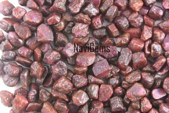 Best Quality 50 Piece Natural Ruby Rough, Loosegemstone, Rough Ruby, 6-8mm Approx, Red Ruby, Making Jewelry, Undrilled, Natural Raw, Wholesale Price