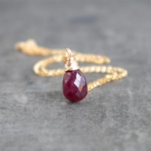 Shop Ruby Jewelry! Ruby Necklace in Gold Silver & Rose, July Birthstone Gift for Her, Ruby Pendant Necklace, Ruby Jewelry, Anniversary Gifts for Women | Natural genuine Ruby jewelry. Buy crystal jewelry, handmade handcrafted artisan jewelry for women.  Unique handmade gift ideas. #jewelry #beadedjewelry #beadedjewelry #gift #shopping #handmadejewelry #fashion #style #product #jewelry #affiliate #ad