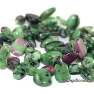 Shop Ruby Zoisite Chip & Nugget Beads! Renoir Ruby Zoisite Gemstones Slice River Pebble 15X12MM Loose Beads 16 inch Full Strand (80004536-106) | Natural genuine chip Ruby Zoisite beads for beading and jewelry making.  #jewelry #beads #beadedjewelry #diyjewelry #jewelrymaking #beadstore #beading #affiliate #ad