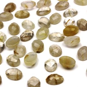 Shop Rutilated Quartz Cabochons! Unique golden rutilated quartz,faceted cabochon,oval quartz cabochon,gold cabochon,gemstone cabochon,10x14mm cabochon  – AA Quality | Natural genuine stones & crystals in various shapes & sizes. Buy raw cut, tumbled, or polished gemstones for making jewelry or crystal healing energy vibration raising reiki stones. #crystals #gemstones #crystalhealing #crystalsandgemstones #energyhealing #affiliate #ad