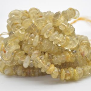 Shop Rutilated Quartz Chip & Nugget Beads! High Quality Grade A Natural Gold Rutilated Quartz Semi-precious Gemstone Chunky Chips Nuggets Beads – 8mm – 15mm x 1mm – 6mm – 15" strand | Natural genuine chip Rutilated Quartz beads for beading and jewelry making.  #jewelry #beads #beadedjewelry #diyjewelry #jewelrymaking #beadstore #beading #affiliate #ad