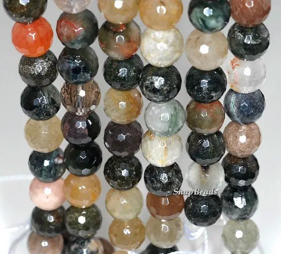 10mm Mix Rutilated Quartz Gemstone Faceted Round Loose Beads 7.5 Inch Half Strand Lot 1,2,6,12 And 50 (90191190-b27-547)