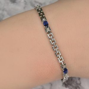 Shop Sapphire Bracelets! Sapphire and Diamond Bracelet in 14kt gold | Fine Jewelry | Free Shipping | Natural genuine Sapphire bracelets. Buy crystal jewelry, handmade handcrafted artisan jewelry for women.  Unique handmade gift ideas. #jewelry #beadedbracelets #beadedjewelry #gift #shopping #handmadejewelry #fashion #style #product #bracelets #affiliate #ad