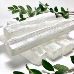 Shop Selenite Points & Wands! Selenite Wand Stick 5 inches | Natural genuine stones & crystals in various shapes & sizes. Buy raw cut, tumbled, or polished gemstones for making jewelry or crystal healing energy vibration raising reiki stones. #crystals #gemstones #crystalhealing #crystalsandgemstones #energyhealing #affiliate #ad