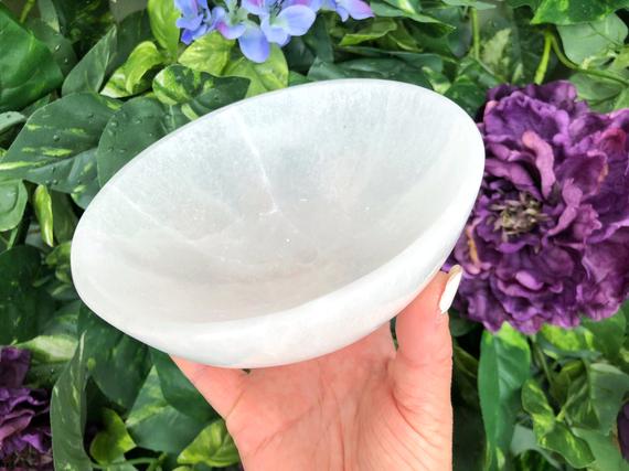 Small & Large Polished Selenite Bowl/dish | Charging | Crown Chakra Crystals