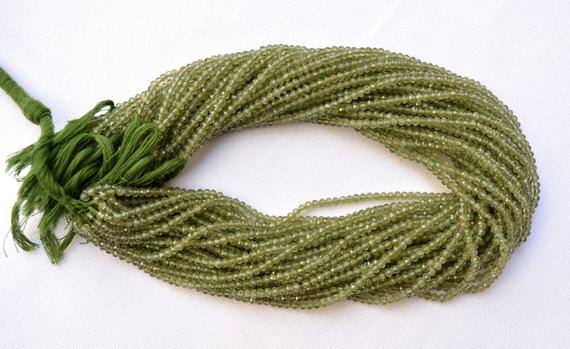 Serpentine Beads, Natural Serpentine Rondelle Beads, Green Serpentine Gemstone, Faceted Beads, 3.20mm 13 Inch, 5 Strand # Gnpp0481