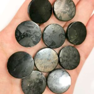 Shop Shungite Stones & Crystals! Genuine Shungite Mobile Phone Sticker Anti Radiation, EMF Protection Energy Stone Grade AAA 20mm Coin Circle (80007895-A276) | Natural genuine stones & crystals in various shapes & sizes. Buy raw cut, tumbled, or polished gemstones for making jewelry or crystal healing energy vibration raising reiki stones. #crystals #gemstones #crystalhealing #crystalsandgemstones #energyhealing #affiliate #ad