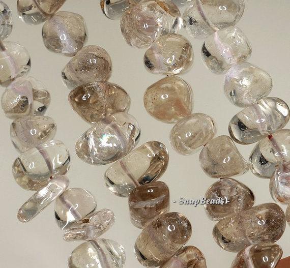 16x8-10x6mm Smoky Quartz Gemstone Pebble Nugget Loose Beads 7 Inch Half Strand Lot 1,2,6 And 12 (90191358-b11-520)