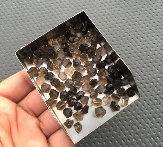 50 Pieces Loose Rough Size 6-8 Mm,natural Smoky Rough,loose Gemstone,making Jewelry Brown Smoky Handmade Rough,smoky Quartz,loose Rough