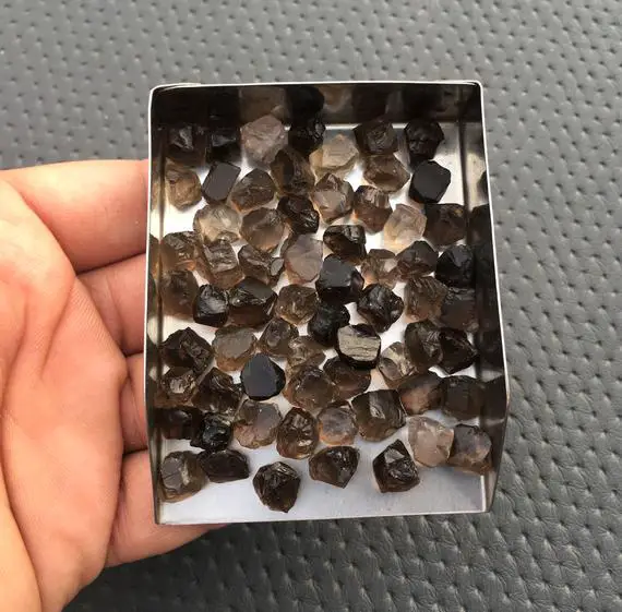 50 Pieces Brown Rough Size 8-10 Mm,natural Smoky Quartz Gemstone Raw Smoky Quartz Crystal ,rough Smoky Quartz,lovely Chunk Raw Smoky Quartz