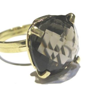 Shop Smoky Quartz Rings! anello quarzo fume' | Natural genuine Smoky Quartz rings, simple unique handcrafted gemstone rings. #rings #jewelry #shopping #gift #handmade #fashion #style #affiliate #ad