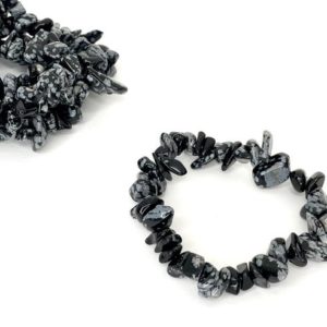Shop Snowflake Obsidian Bracelets! Snowflake Obsidian Chip Bracelet | Natural genuine Snowflake Obsidian bracelets. Buy crystal jewelry, handmade handcrafted artisan jewelry for women.  Unique handmade gift ideas. #jewelry #beadedbracelets #beadedjewelry #gift #shopping #handmadejewelry #fashion #style #product #bracelets #affiliate #ad