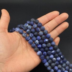 Shop Sodalite Round Beads! Matte Sodalite Beads Round Blue Sodalite Beads Natural Blue Gemstone Beads 6/8/10mm Beading Supplies Jewelry making 15.5" strand | Natural genuine round Sodalite beads for beading and jewelry making.  #jewelry #beads #beadedjewelry #diyjewelry #jewelrymaking #beadstore #beading #affiliate #ad