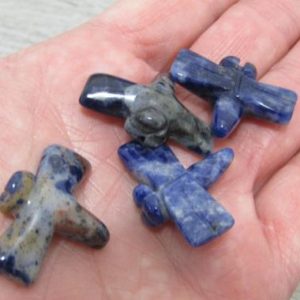 Sodalite Dragonfly Animal Figurine F232 | Natural genuine stones & crystals in various shapes & sizes. Buy raw cut, tumbled, or polished gemstones for making jewelry or crystal healing energy vibration raising reiki stones. #crystals #gemstones #crystalhealing #crystalsandgemstones #energyhealing #affiliate #ad