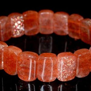 Shop Sunstone Beads! 12x8mm Orange Rainbow Lattice Sunstone  Gemstone AAA Rectangle Cushion Loose Beads 7 inch (90142592-831) | Natural genuine beads Sunstone beads for beading and jewelry making.  #jewelry #beads #beadedjewelry #diyjewelry #jewelrymaking #beadstore #beading #affiliate #ad