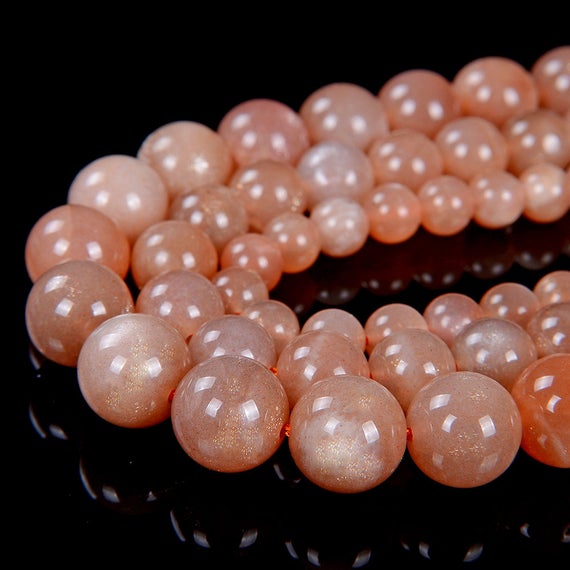 Natural Sunstone Gemstone Grade Aaa Round 6mm 7mm 8mm 10mm Loose Beads Bulk Lot 1,2,6,12 And 50 (d25)
