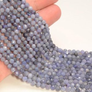 Shop Tanzanite Faceted Beads! Blue Tanzanite Gemstone Grade AA Micro Faceted Round 2mm 3mm 4mm Loose Beads BULK LOT 1,2,6,12 and 50 (A260) | Natural genuine faceted Tanzanite beads for beading and jewelry making.  #jewelry #beads #beadedjewelry #diyjewelry #jewelrymaking #beadstore #beading #affiliate #ad
