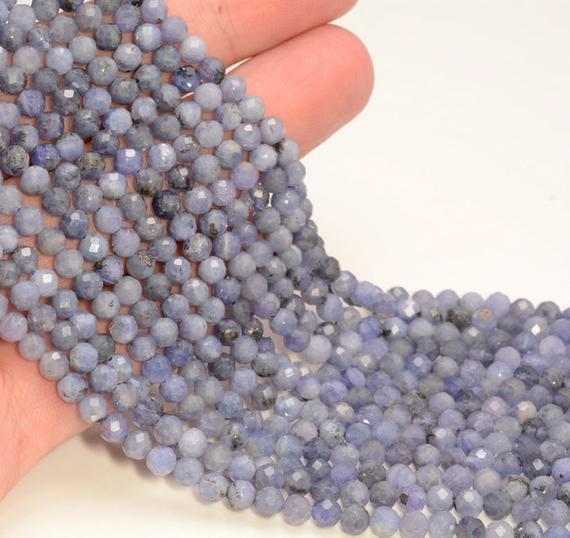 Blue Tanzanite Gemstone Grade Aa Micro Faceted Round 2mm 3mm 4mm Loose Beads Bulk Lot 1,2,6,12 And 50 (a260)
