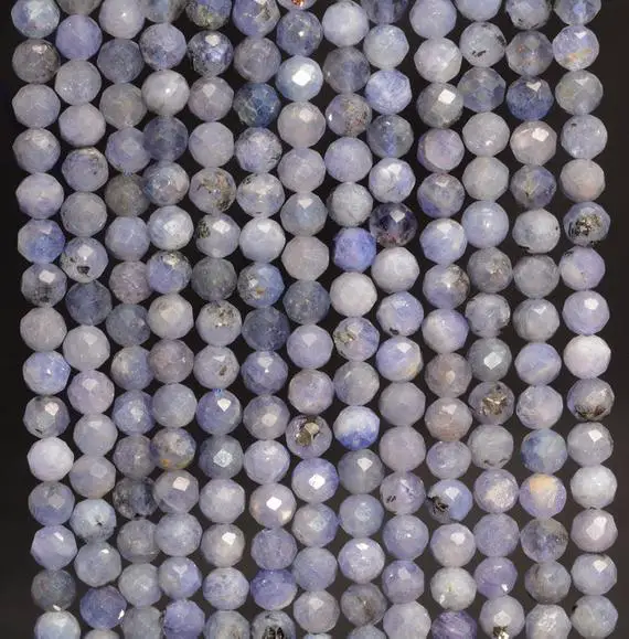 Genuine Tanzanite Gemstone Blue Grade Aa Micro Faceted Round 2mm 3mm 4mm Loose Beads (a260)
