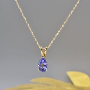 Shop Tanzanite Necklaces! NATURAL TANZANITE NECKLACE in 14kt Solid Gold, Ready to ship gift, December Birthstone, Jewelry gift, Gemstone jewelry, Birthday gift | Natural genuine Tanzanite necklaces. Buy crystal jewelry, handmade handcrafted artisan jewelry for women.  Unique handmade gift ideas. #jewelry #beadednecklaces #beadedjewelry #gift #shopping #handmadejewelry #fashion #style #product #necklaces #affiliate #ad