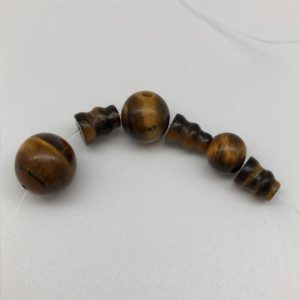 Shop Tiger Eye Bead Shapes! Natural Tigers Eye Semi-precious Gemstone Guru Mala Beads Set – 8mm, 10mm 12mm sizes – 1 or 5 count | Natural genuine other-shape Tiger Eye beads for beading and jewelry making.  #jewelry #beads #beadedjewelry #diyjewelry #jewelrymaking #beadstore #beading #affiliate #ad