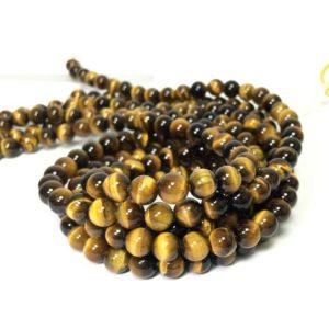 Shop Tiger Eye Bead Shapes! Natural Tiger Eye Beads 6 8 10mm Genuine Yellow Tiger Eye Beads High Quality A+ Yellow Gemstone Beads Tiger Eye Beads Tiger Eye Mala Beads | Natural genuine other-shape Tiger Eye beads for beading and jewelry making.  #jewelry #beads #beadedjewelry #diyjewelry #jewelrymaking #beadstore #beading #affiliate #ad