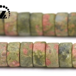 Shop Unakite Bead Shapes! Unakite Matte Heishi spacer beads,Natural,Gemstone,DIY beads,2x4mm 3x6mm for choice,15" full strand | Natural genuine other-shape Unakite beads for beading and jewelry making.  #jewelry #beads #beadedjewelry #diyjewelry #jewelrymaking #beadstore #beading #affiliate #ad